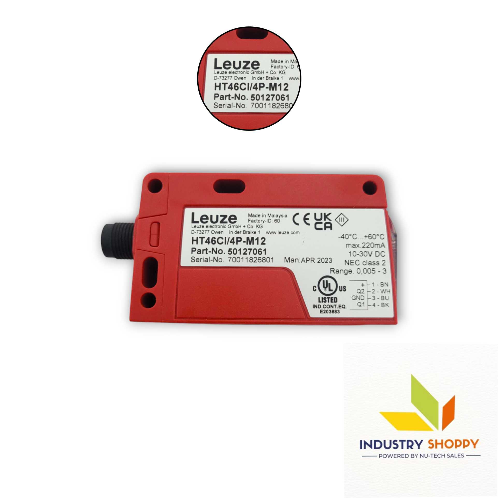 Leuze HT46CI/4P-M12 Photoelectric Sensor Leuze HT46CI/4P-M12 Photoelectric Sensor